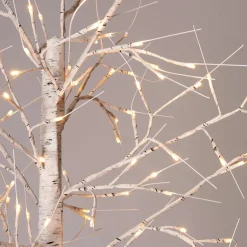 Decoratieboom berk H 130 cm met 120 lampjes warm wit