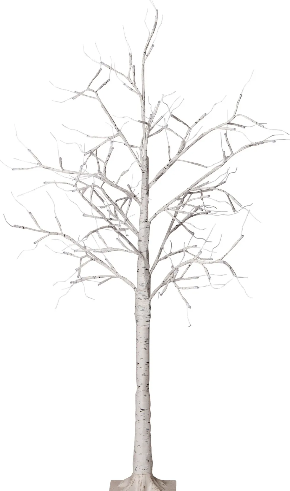 Decoratieboom berk H 130 cm met 120 lampjes warm wit