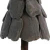 Decoratieboom gevlokt grijs D 20 H 60 cm