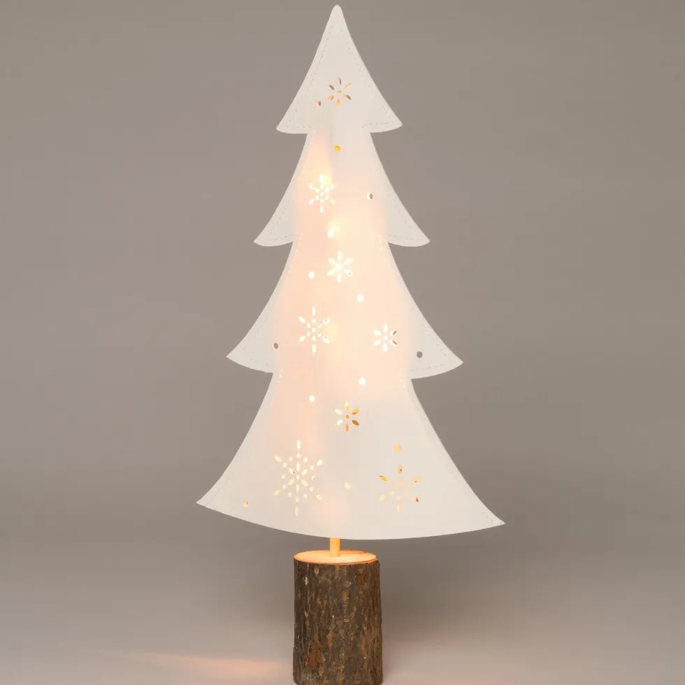 Decoratieboom H 31 cm met 10 LED lampjes warm wit