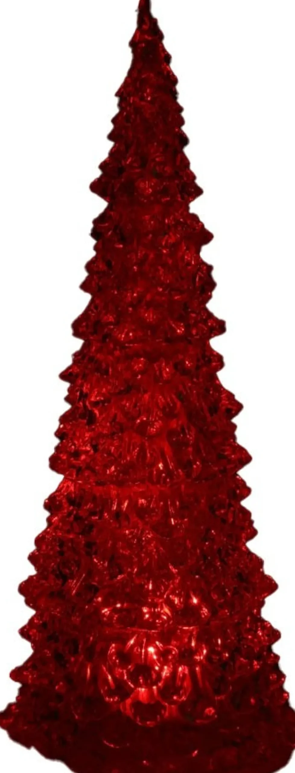 Decoratieboom Kindo transparant met verlichting gekleurd D 7 H 17 cm