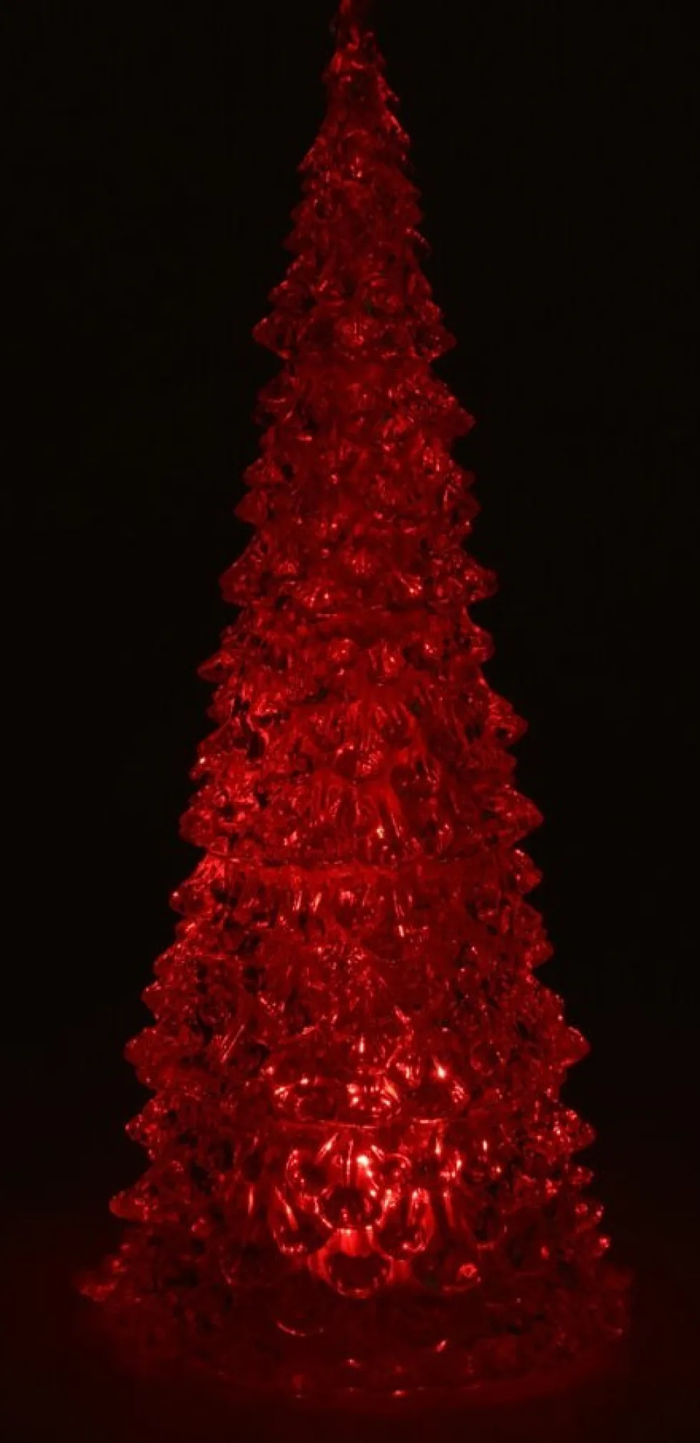Decoratieboom Kindo transparant met verlichting gekleurd D 7 H 17 cm