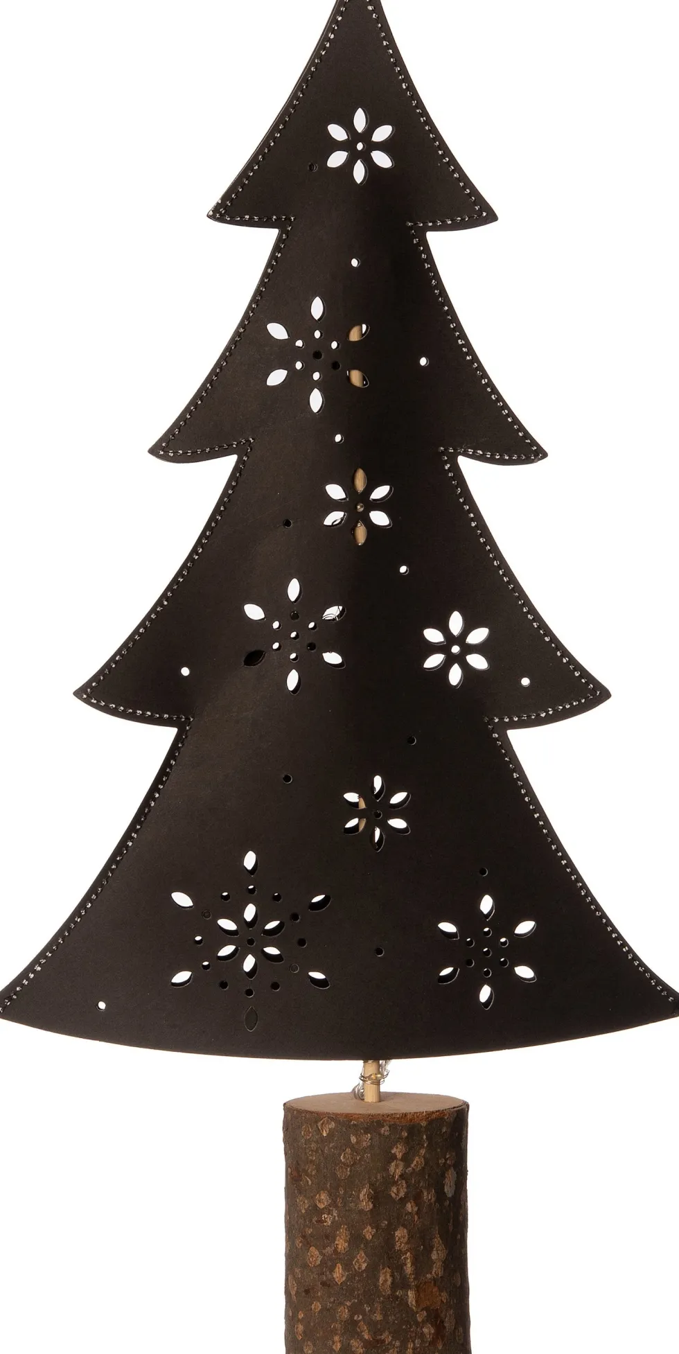 Decoratieboom met 10 LED lampjes warm wit H 31 cm