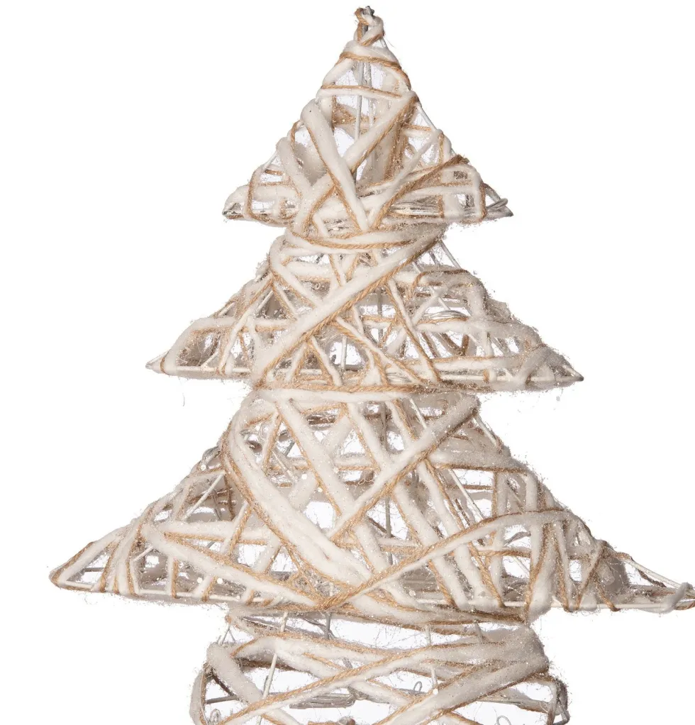 Decoratieboom met 10 LED lampjes warm wit H 30 cm