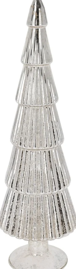 Decoratieboom zilver D 7 H 34 cm