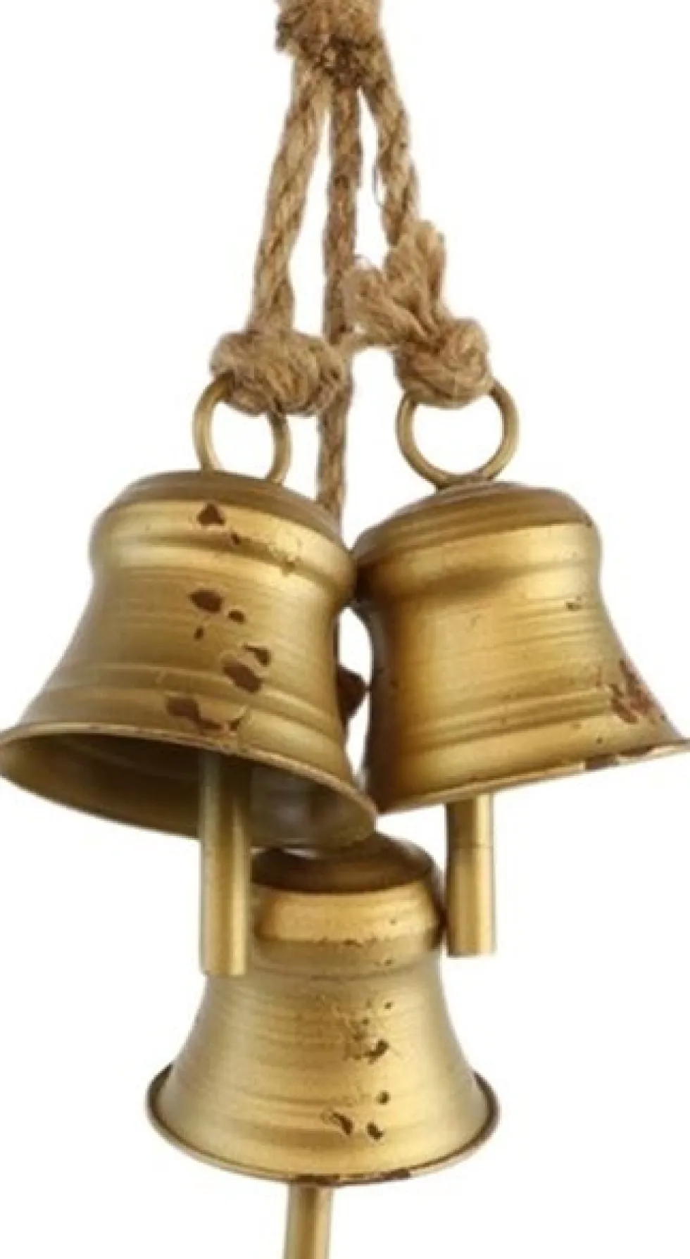 Decoratie hanger bel goud 15 x 8 x 40 cm
