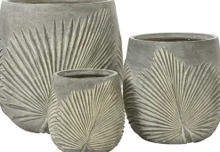 Decoris bloempot Axel grijs D 43 H 43 cm