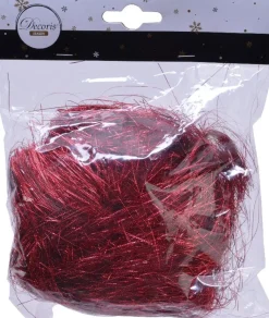 Decoris engelenhaar rood 17,5 x 15 x 5 cm