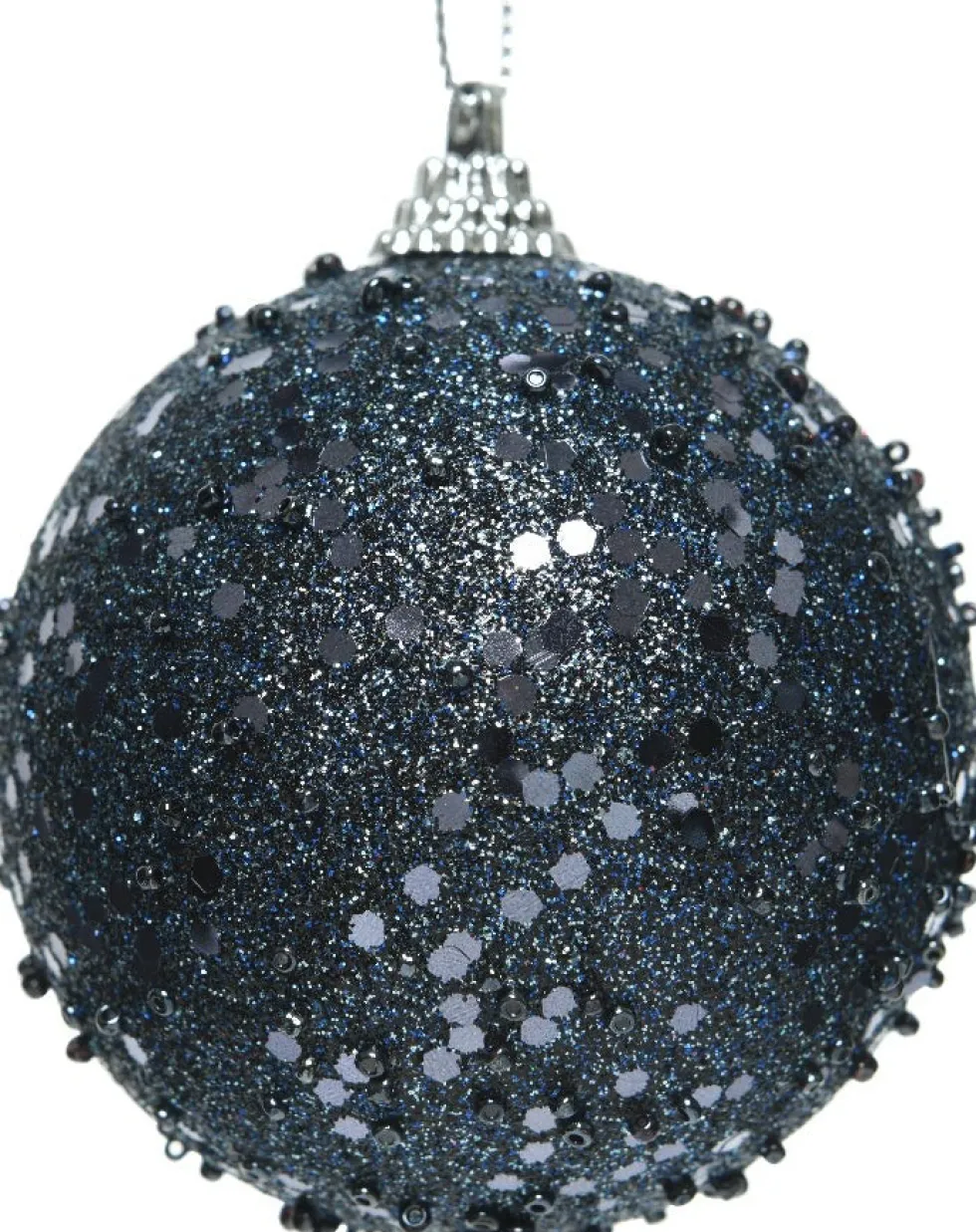 Decoris kerstbal blauw D 8 cm
