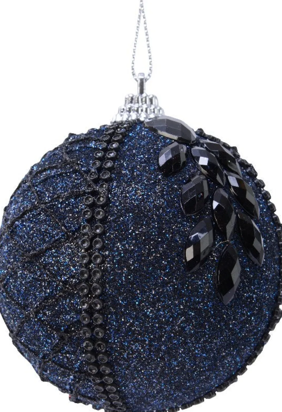 Decoris kerstbal blauw D 8 cm
