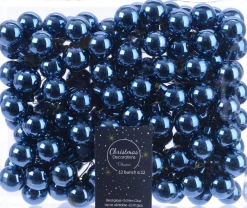 Decoris kerstbal blauw D 2,5 cm 144 stuks