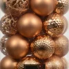 Decoris kerstbal brandy D 6 cm 37 stuks