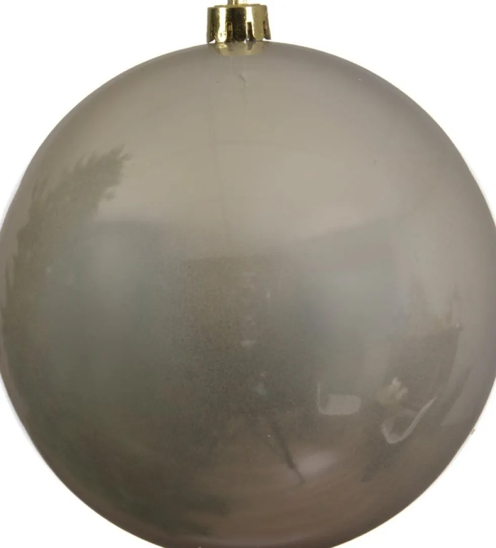 Decoris kerstbal crème D 14 cm