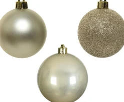 Decoris kerstbal gemengd goud / zilver D 6 cm 10 stuks