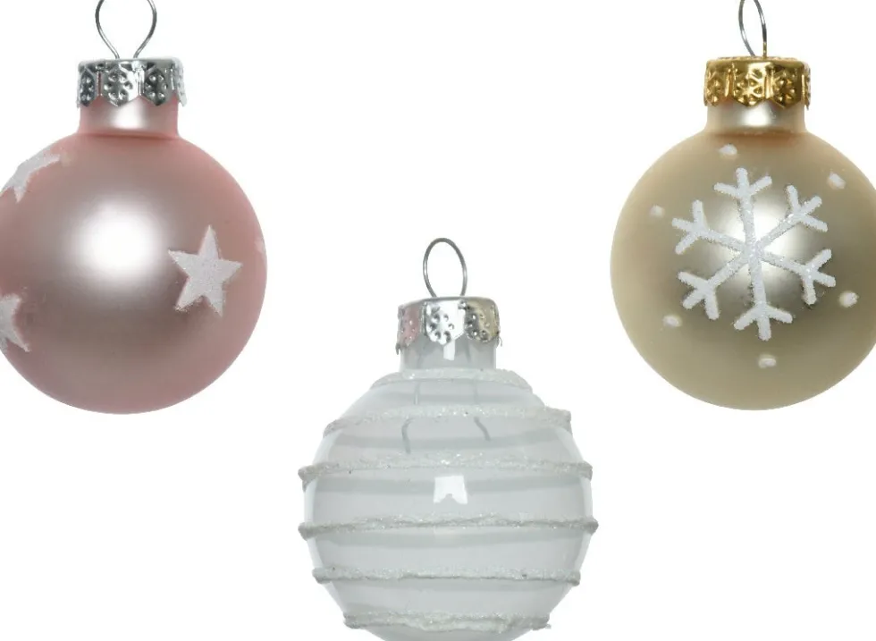 Decoris kerstbal gemengd multi D 3 cm 9 stuks