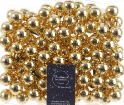 Decoris kerstbal goud D 2,5 cm 144 stuks