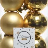 Decoris kerstbal goud D 6 cm 12 stuks