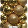 Decoris kerstbal goud D 6 cm 37 stuks