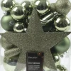Decoris kerstbal groen D 8 cm 33 stuks