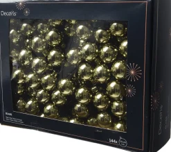 Decoris kerstbal groen D 2,5 cm 144 stuks