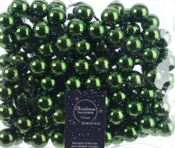 Decoris kerstbal groen D 2,5 cm 144 stuks
