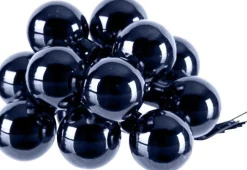 Decoris kerstballen kerststukje blauw D 2,5 cm