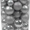 Decoris kerstballen PLC XXL zilver D 8 cm 100 stuks