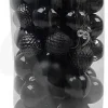 Decoris kerstballen PLC XXL zwart D 8 cm 100 stuks