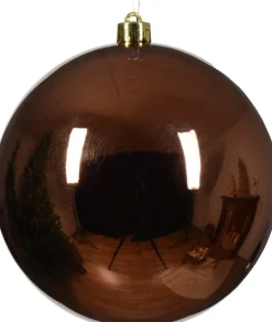 Decoris kerstbal Marilene espresso D 14 H 14 cm