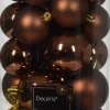 Decoris kerstbal Marilene espresso D 6 H 6 cm 30 stuks