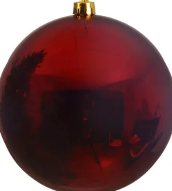 Decoris kerstbal Marilene rood D 25 H 25 cm