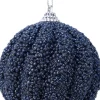 Decoris kerstbal nachtblauw D 8 cm