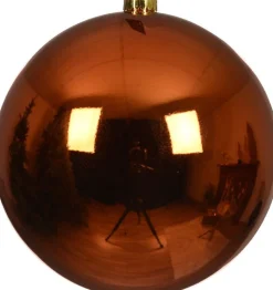 Decoris kerstbal oranje D 20 cm