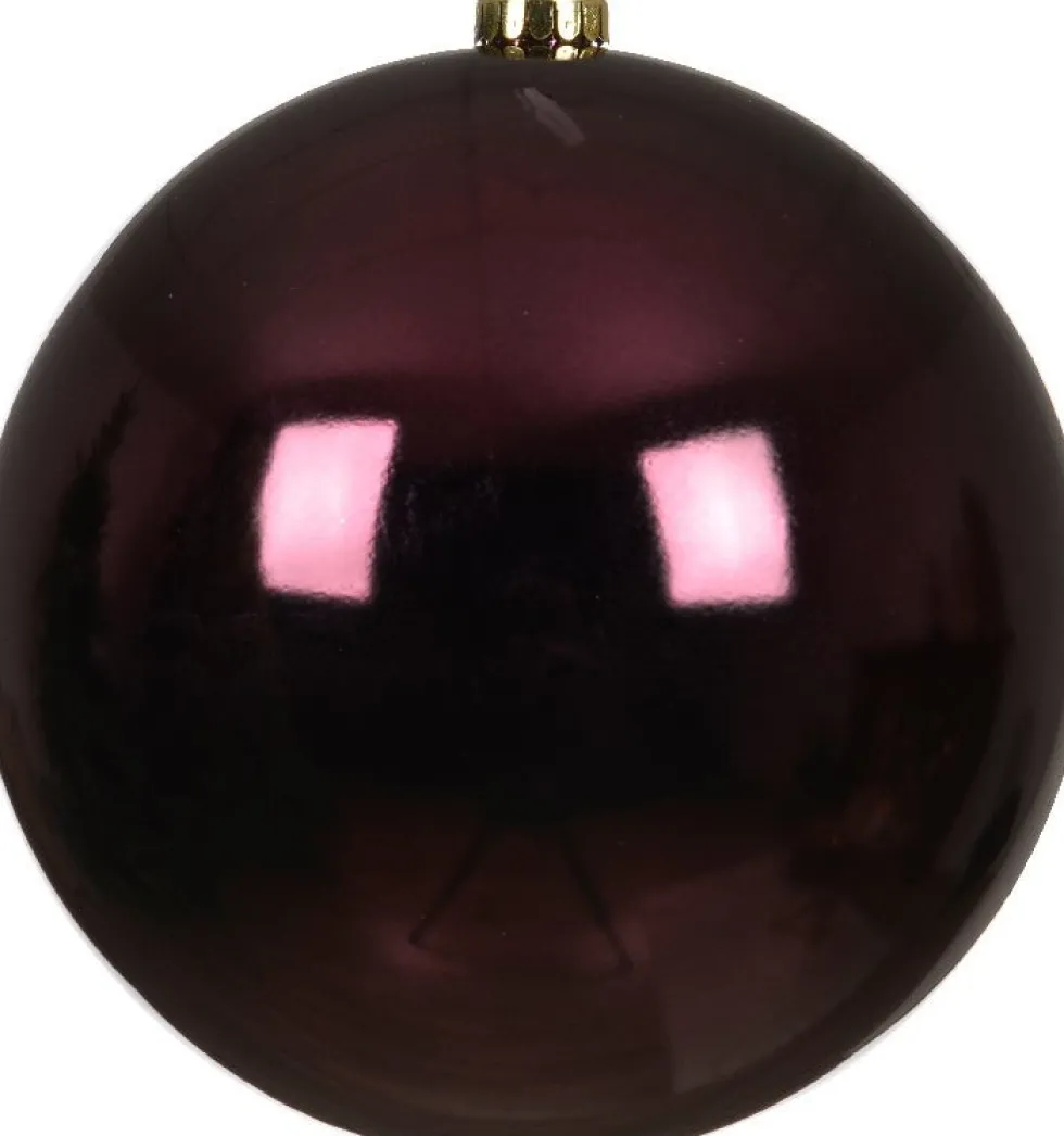 Decoris kerstbal paars D 20 cm