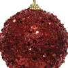 Decoris kerstbal rood D 8 cm