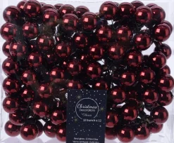 Decoris kerstbal rood D 2,5 H cm 144 stuks