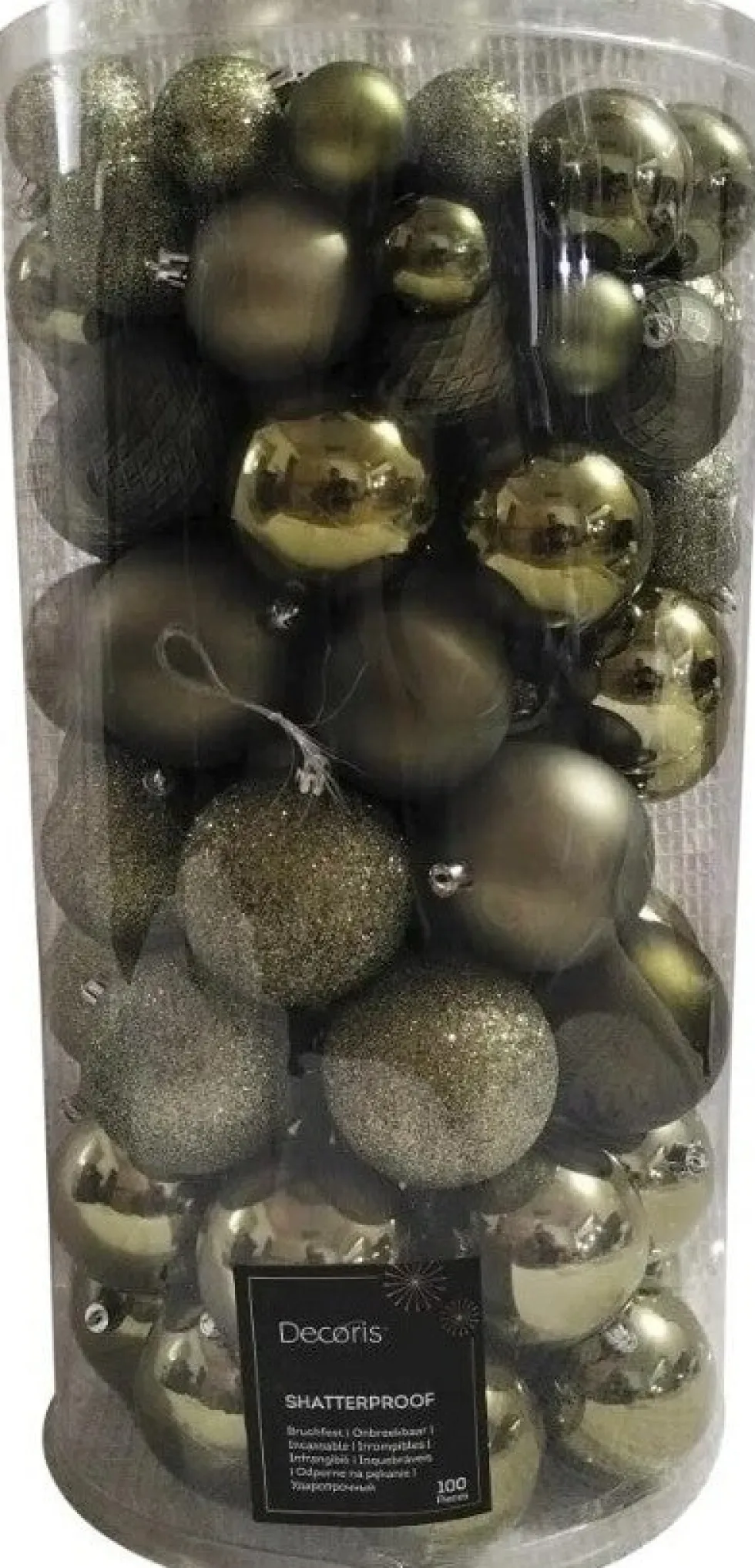 Decoris kerstbal rosemarijn D 4 / 6 / 8 cm 100 stuks