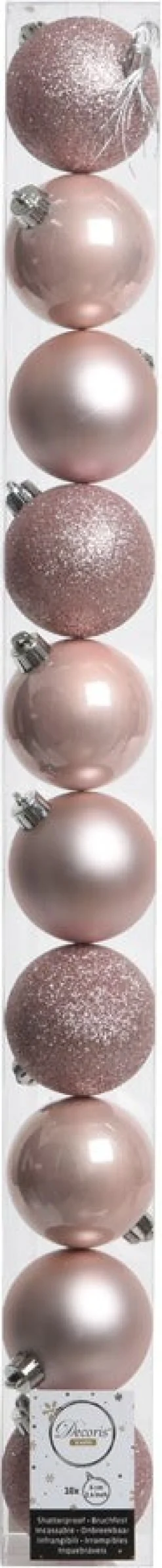 Decoris kerstbal roze D 6 cm 10 stuks
