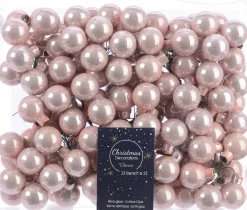 Decoris kerstbal roze D 2,5 cm 144 stuks