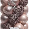 Decoris kerstbal roze D 6 cm 37 stuks