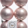Decoris kerstbal roze D 8 cm 6 stuks