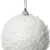 Decoris kerstbal wit D 8 cm