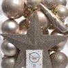 Decoris kerstboomdecoratie Marilene crème 33-delig