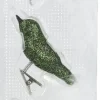 Decoris kerstclip vogel groen 3 x 8 x 3,5 cm 3 stuks
