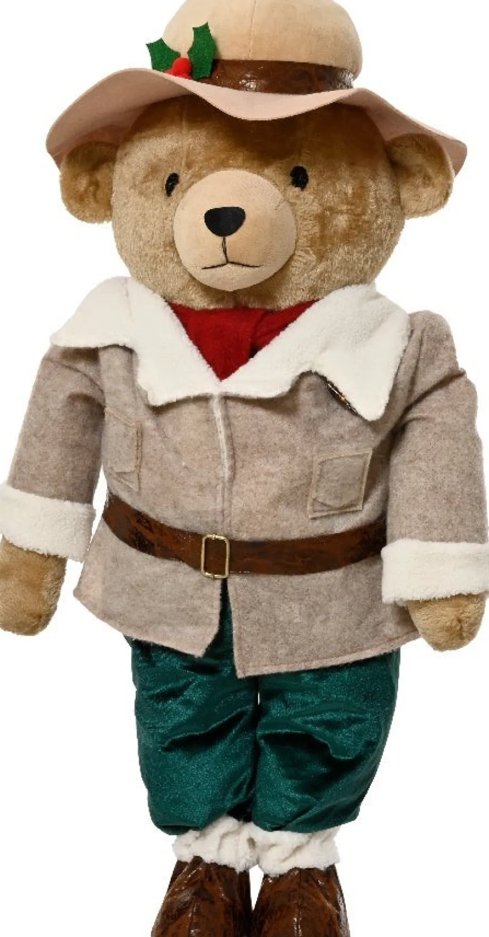 Decoris kerstfiguur beer bruin 28 x 45 x 88 cm