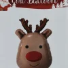 Decoris kersthanger ballon rendier bruin 51 x 78,5 cm