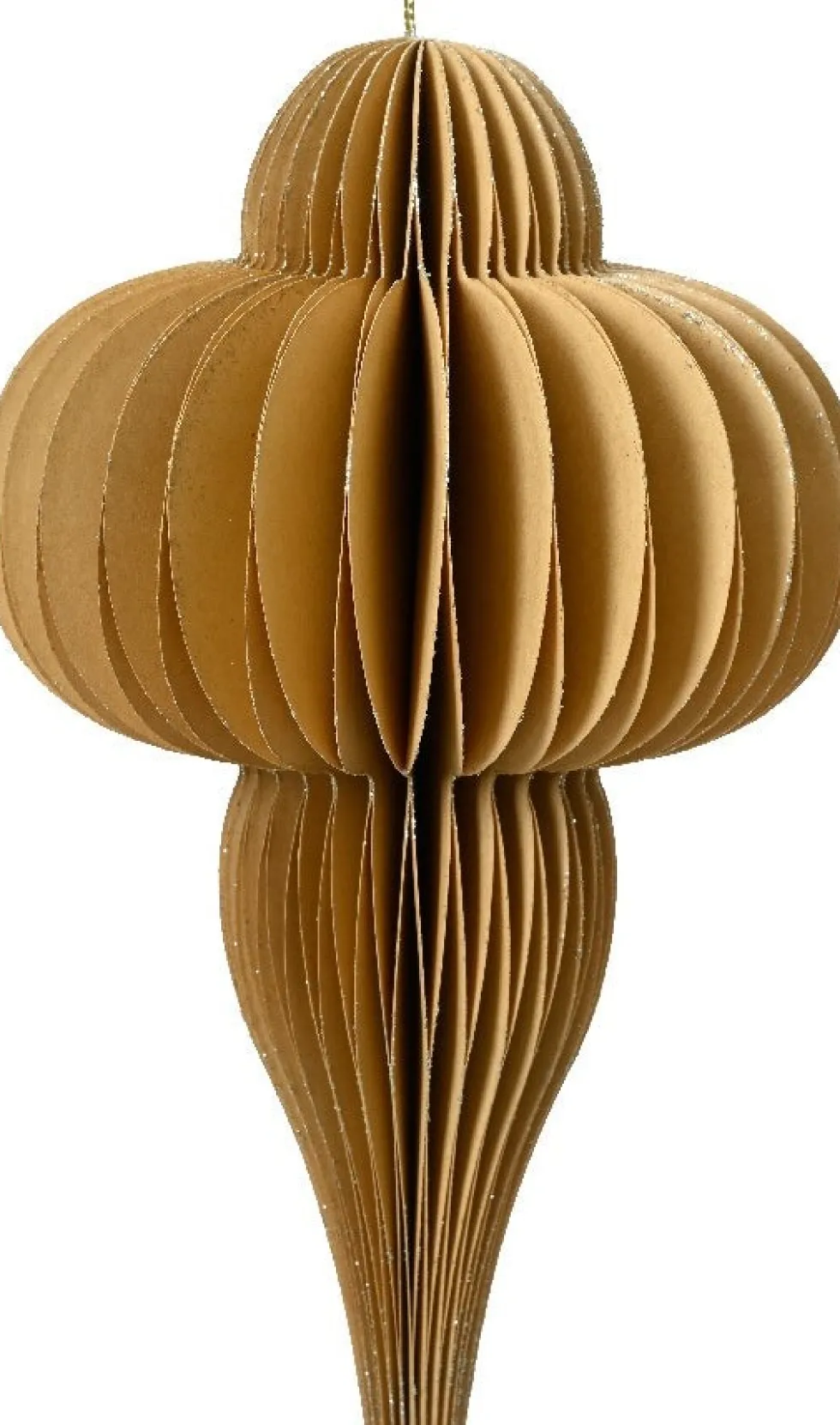 Decoris kersthanger Kertas beige D 24 H 40 cm