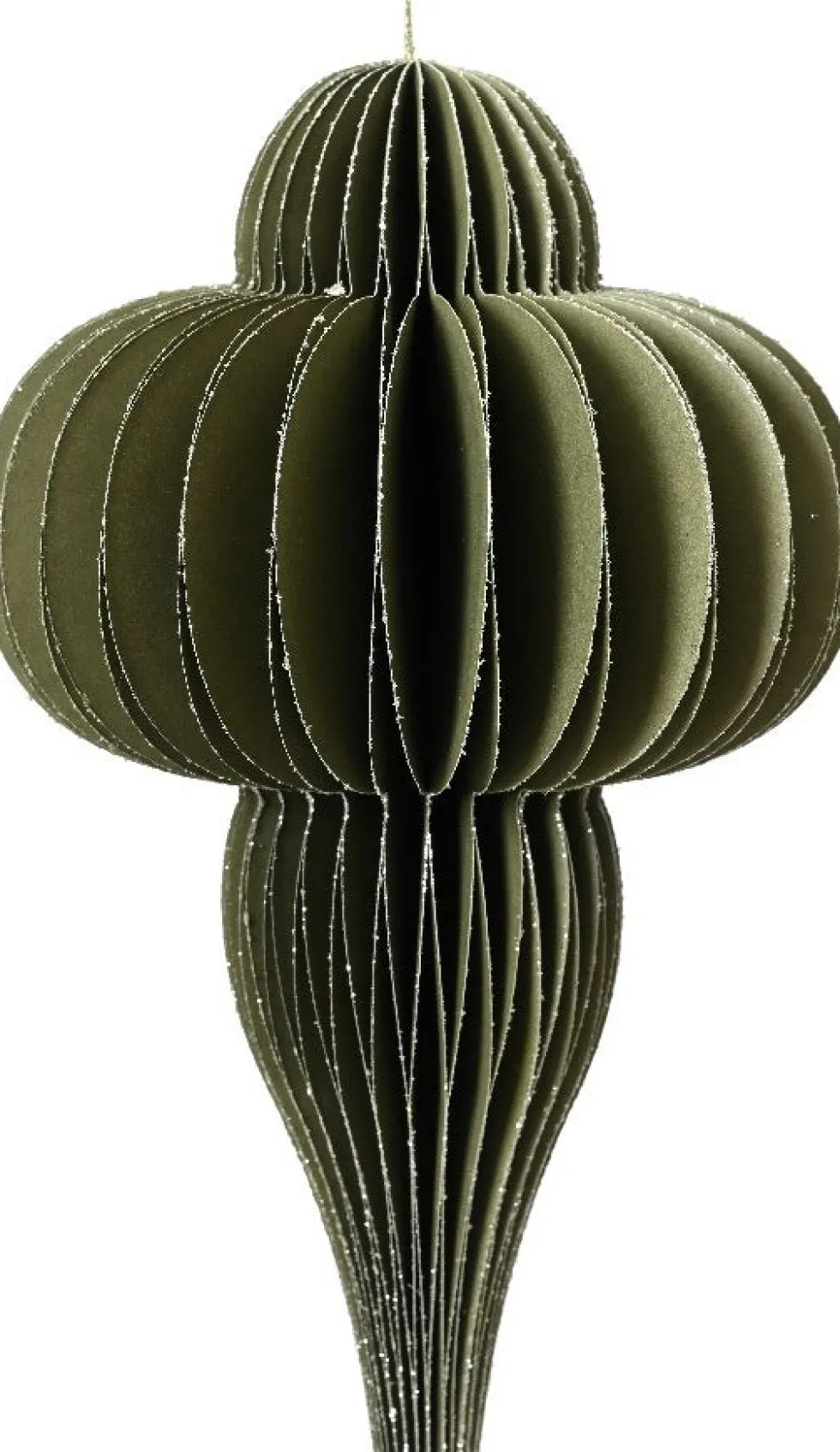 Decoris kersthanger Kertas groen D 12 H 20 cm