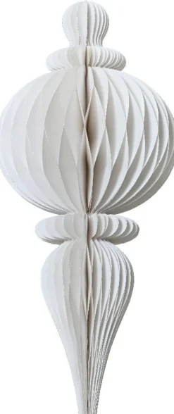 Decoris kersthanger Kertas wit D 34 H 80 cm