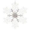 Decoris kersthanger Snowy ster semitransparant zilver 21 x 21 x 8 cm